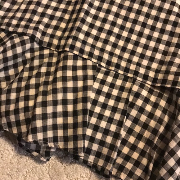 Madewell plaid black and white fall dress - Picture 2 of 5